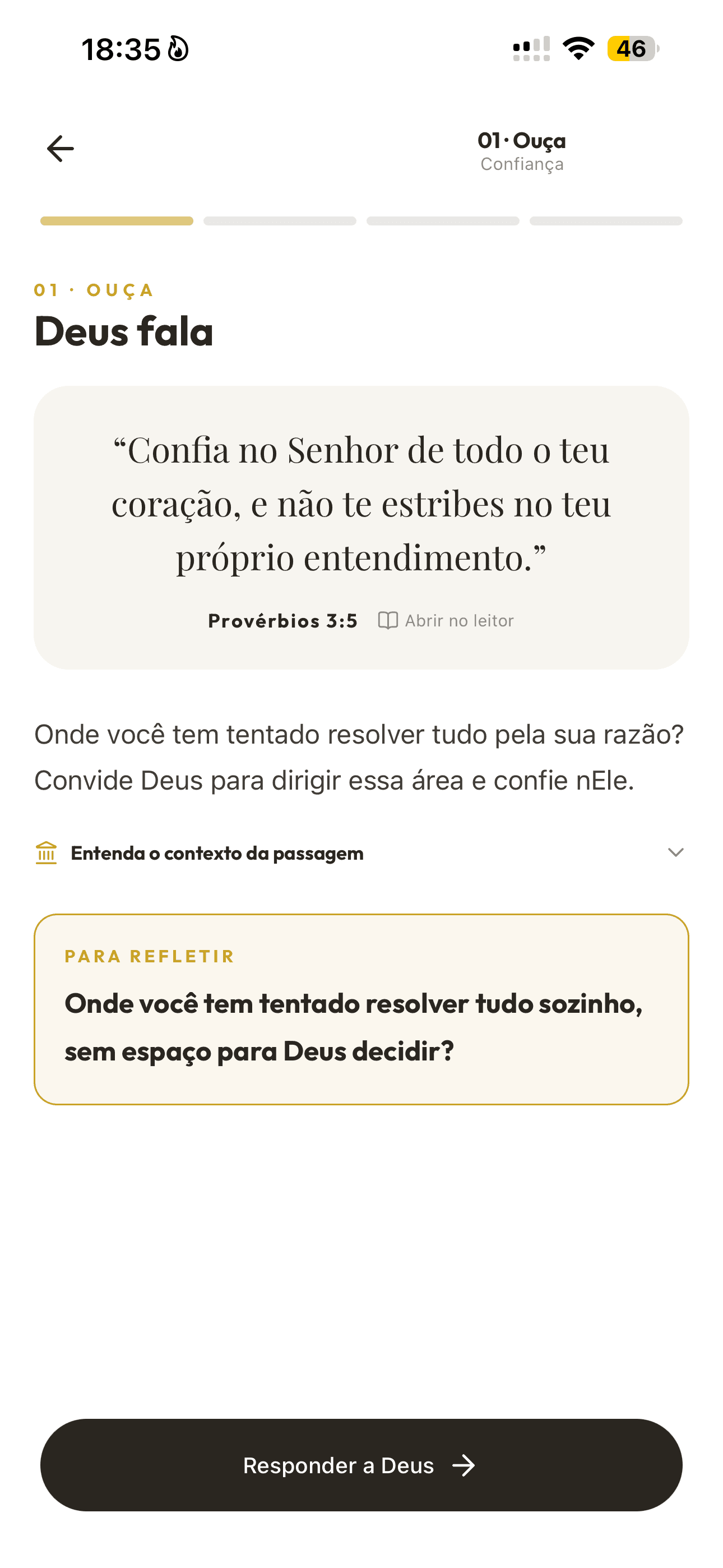 Deus fala primeiro