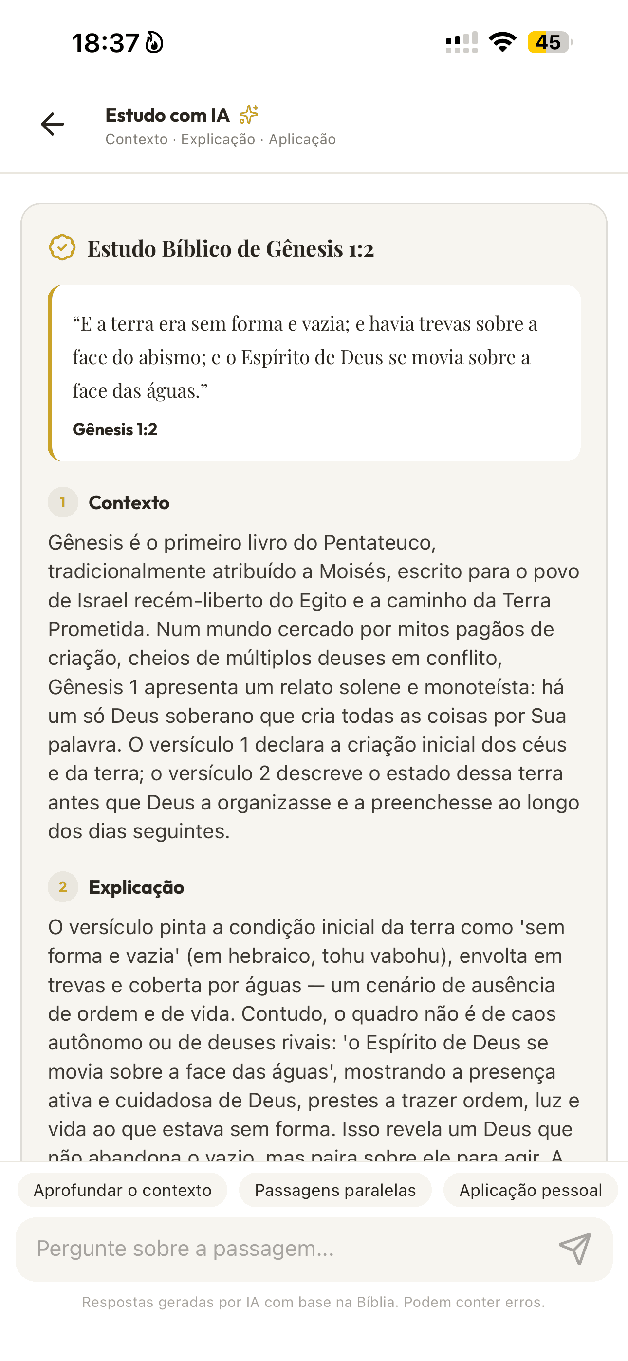 Contexto, explicação e aplicação
