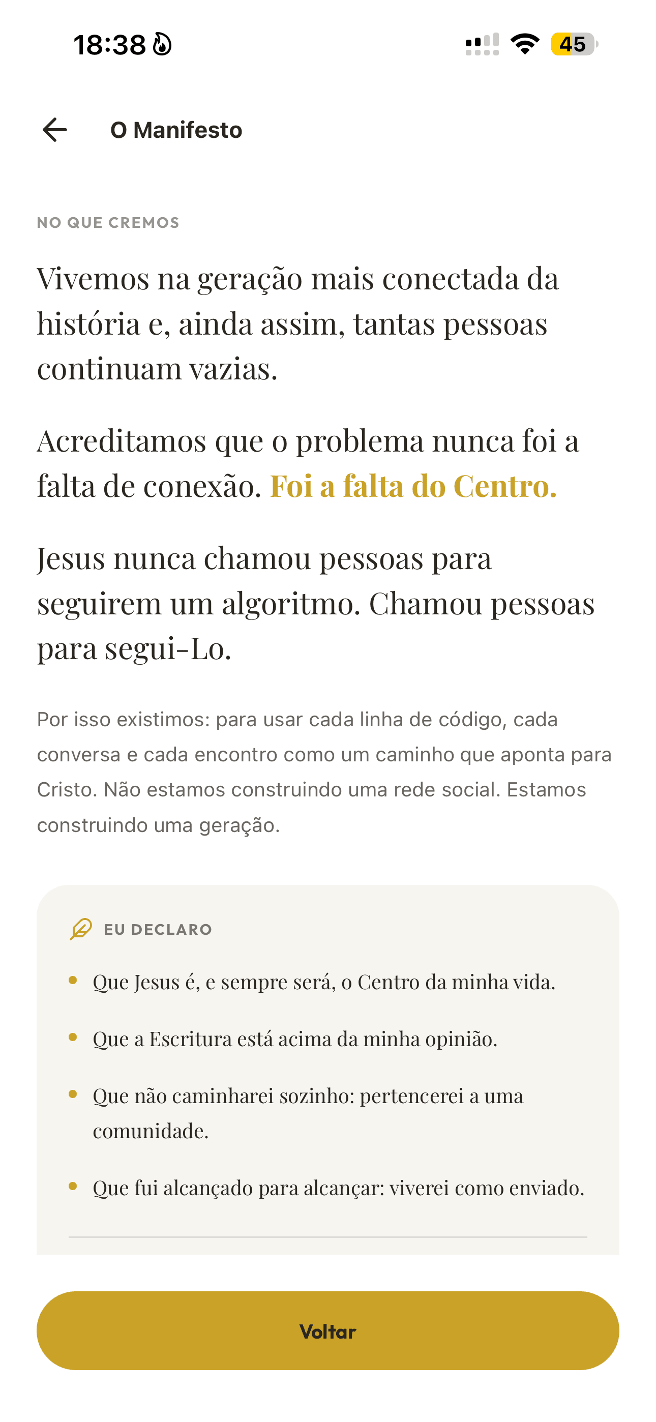 No que a gente crê